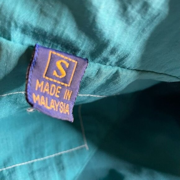 Vintage American Saddlebread Windbreaker Jacket Blue Green Y2K Size Small u - Picture 9 of 9